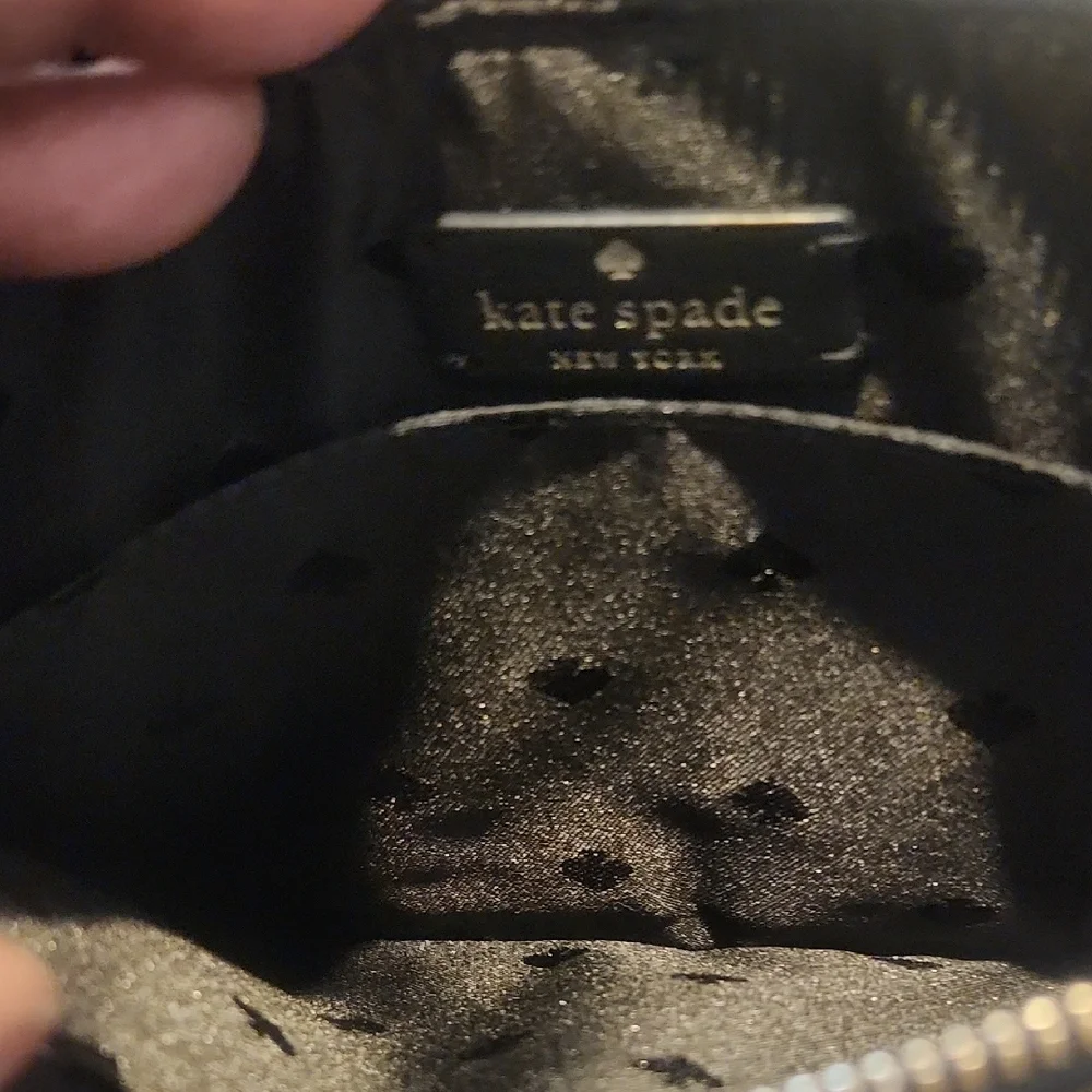 Kate Spade Black & Pink Floral Large Wristlet EUC - Picture 4 of 10